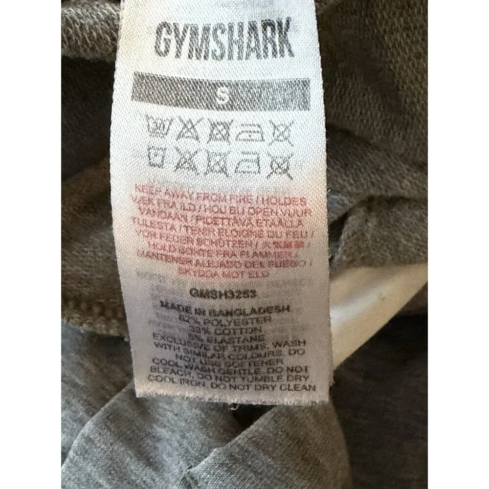 Gymshark Sweat Shorts Men's Size Small Gray Athletic Cut Off Gym Training Lounge